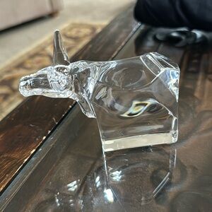 Orrefors  Crystal bull figurine 4807-20 Gunnar Cyren